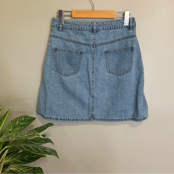 Noisy May Button up Jean Mini Skirt - Picture 2 of 5